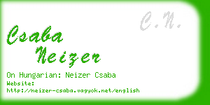 csaba neizer business card